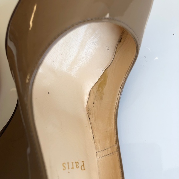 Christian Louboutin Ron Ron Zeppa 100 Nude Wedges - Picture 5 of 7